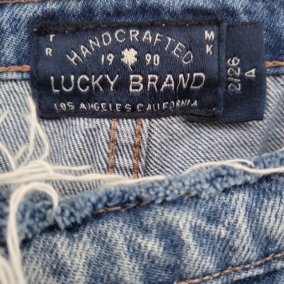 Lucky Brand Charlie Distressed Skinny Jeans Sz 2/ 26W - Picture 3 of 7